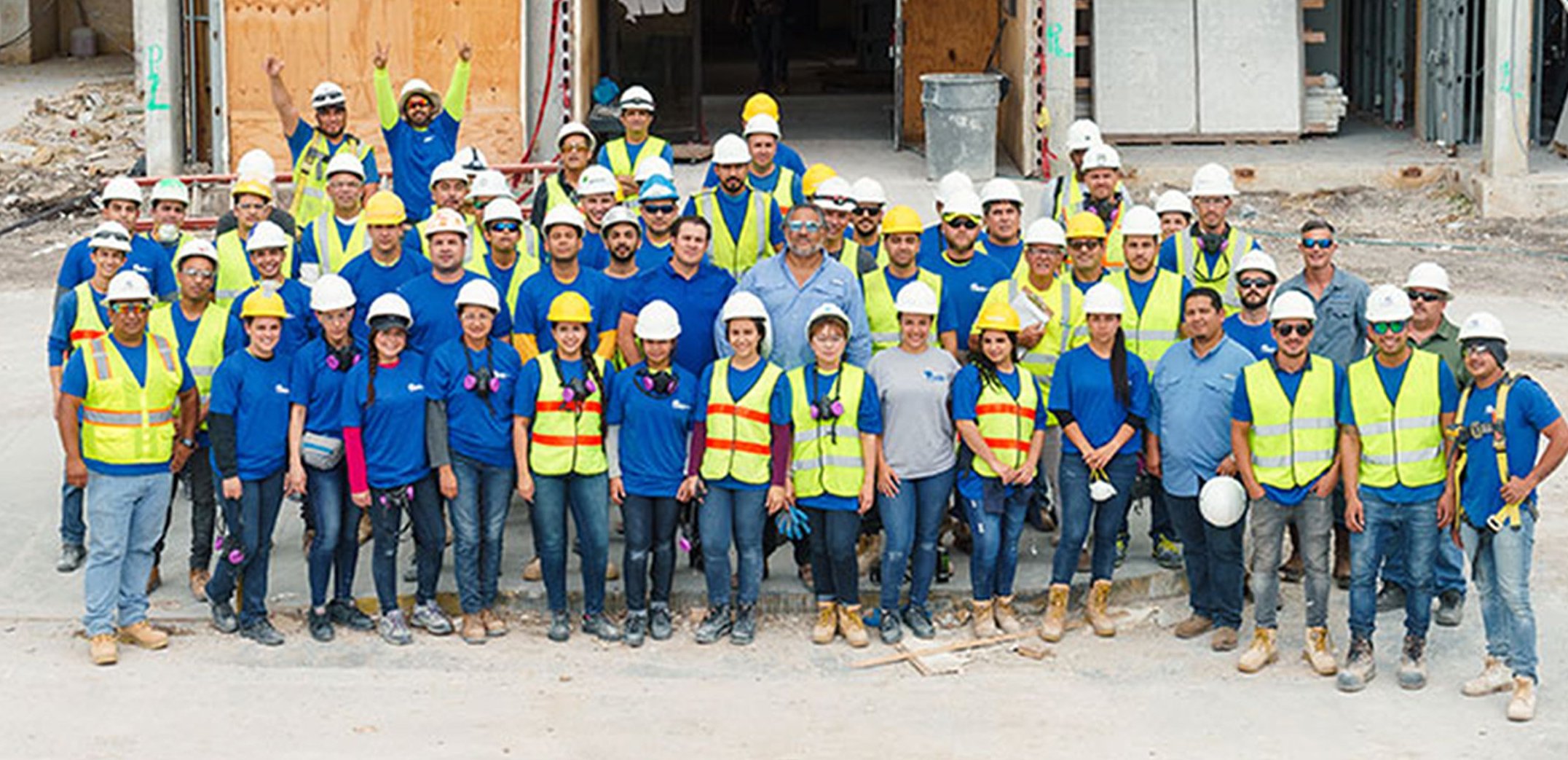 The Serinca field team on a commercial job site